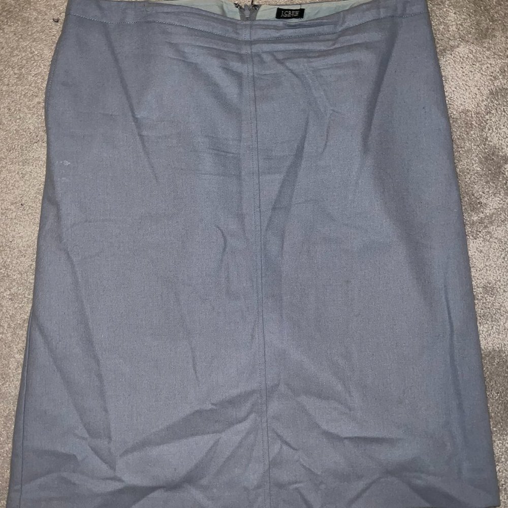 J Crew Factory Light Blue Pencil Skirt Size 12